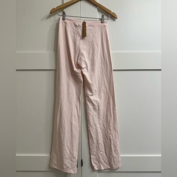 Skims Cotton Jersey Straight Leg Pant in Barely Pink, Size XS - Picture 3 of 4